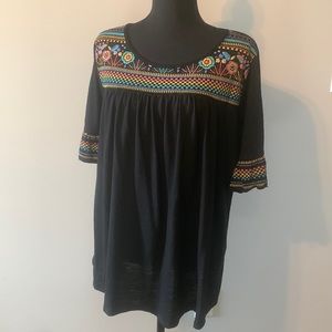 Cute faux embroidery, Central American style.